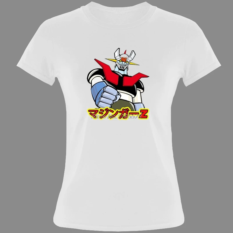 Аниме Mazinger Z Футболка женская с О-образным вырезом хлопковая футболка короткими