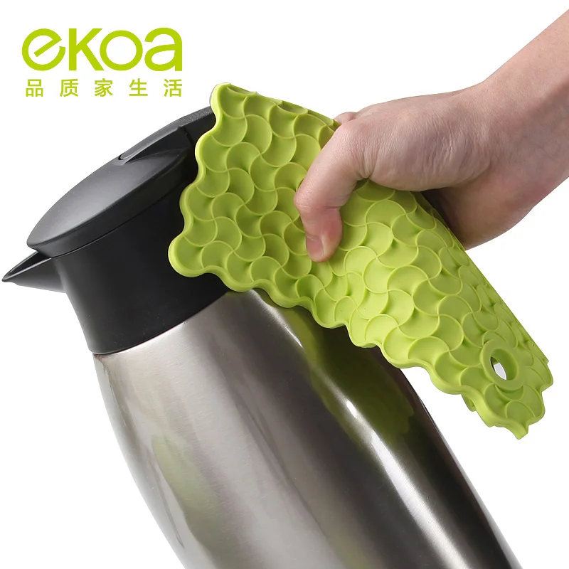 Ekoa нескользящий анти-нагрев силиконовая подставка обеденный стол коврик