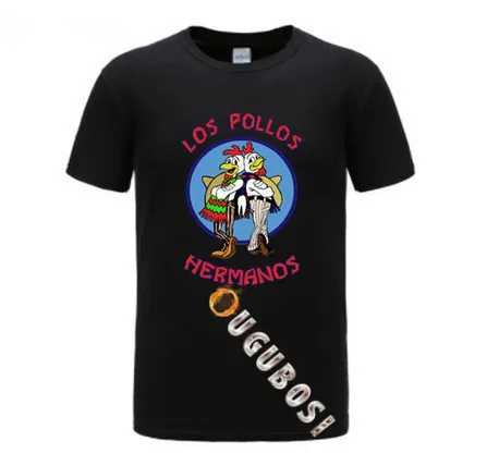 Мужская модная рубашка с надписью во все тяжкие 2019 Los Pollos Hermanos футболка короткими