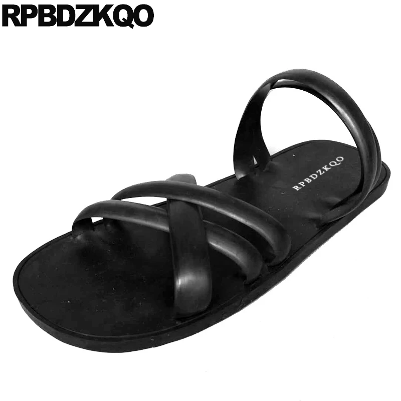 Designer Italian Men Gladiator Sandals Summer Roman Slides Slip On Rubber Size 46 45 Native Shoes Luxury Open Toe Large Slippers