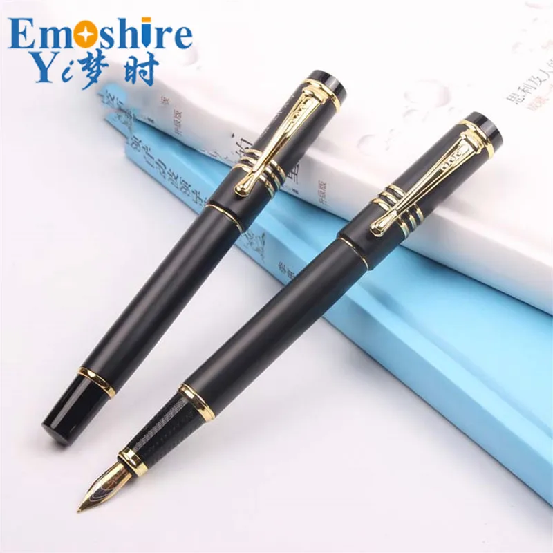 

Creative Black Calligraphy Fountain Pen Office Fountain Pen Gift Metal Fountain Pen Custom Logo for Gifts P396