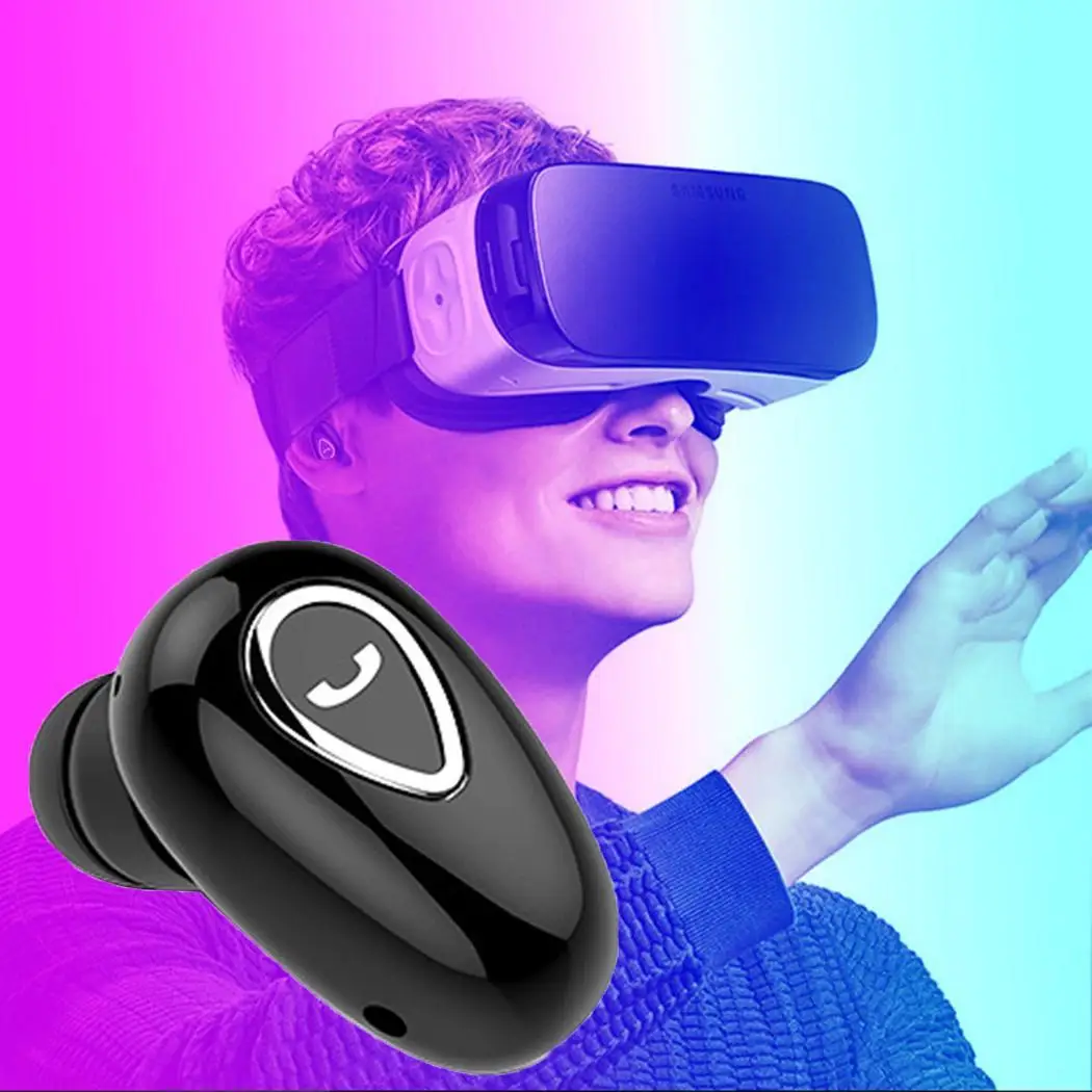Спортивные Bluetooth V4.1 наушники гарнитура TWS беспроводные Blutooth игровая