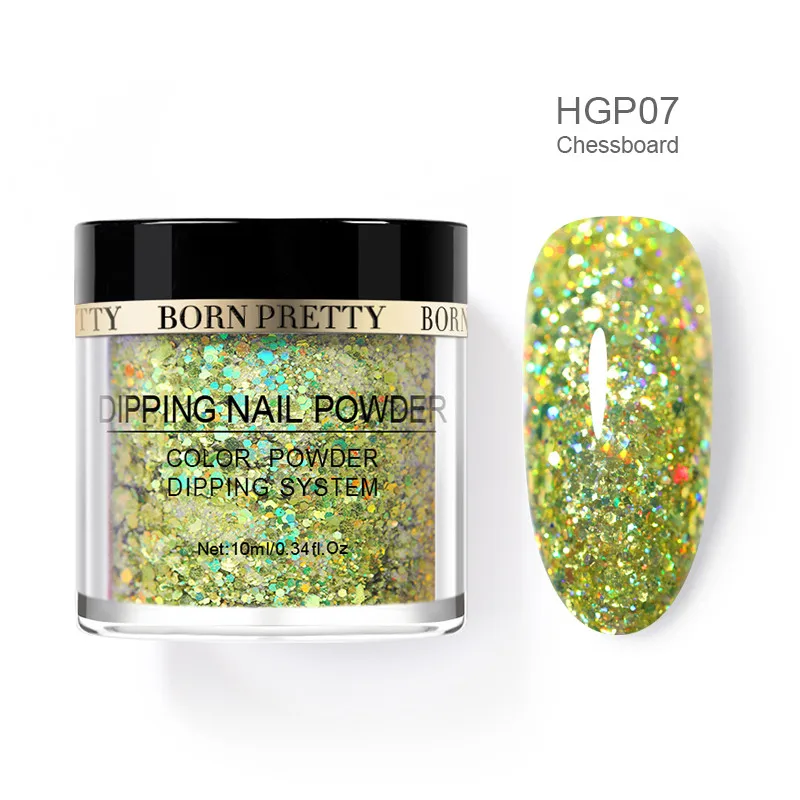 BP-HGP07 BORN PRETTY погружение ногтей Порошковая голографическая акриловая полимерная пудра естественная сухая без лампы лечение градиент французский погружение блеск - Цвет: BP-HGP07