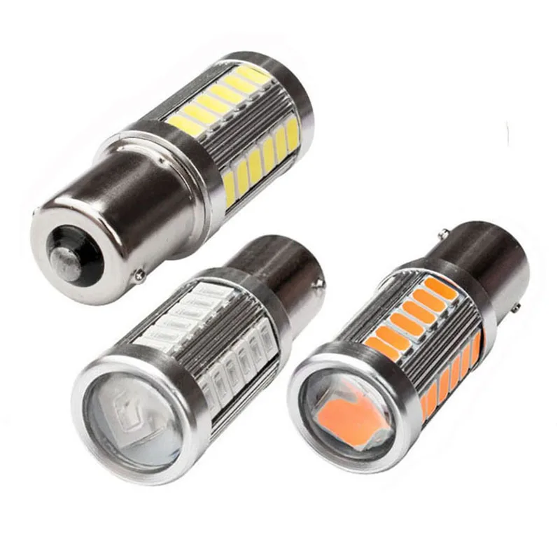 Светодиодная автомобильная лампа высокой мощности S25 P21W 1156 BA15S 1157 5630 33SMD 5730 33