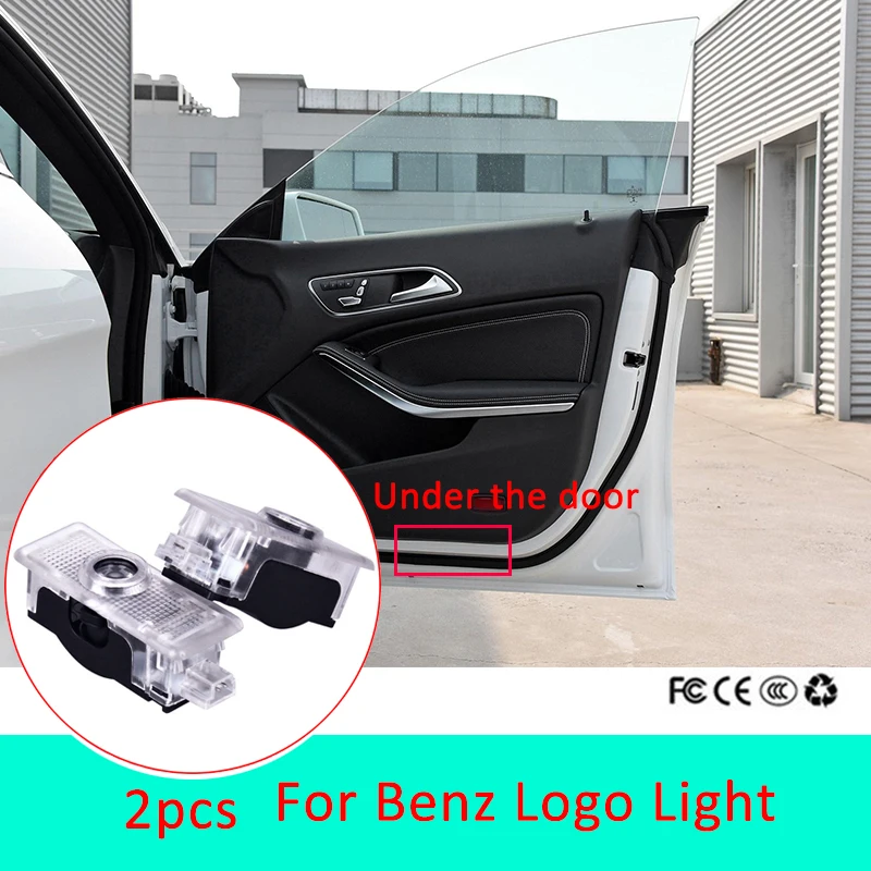 2 шт. Автомобильные светодиодные лампы для дверей Mercedes Benz CLS C218 W218 cla c117 c207 a207