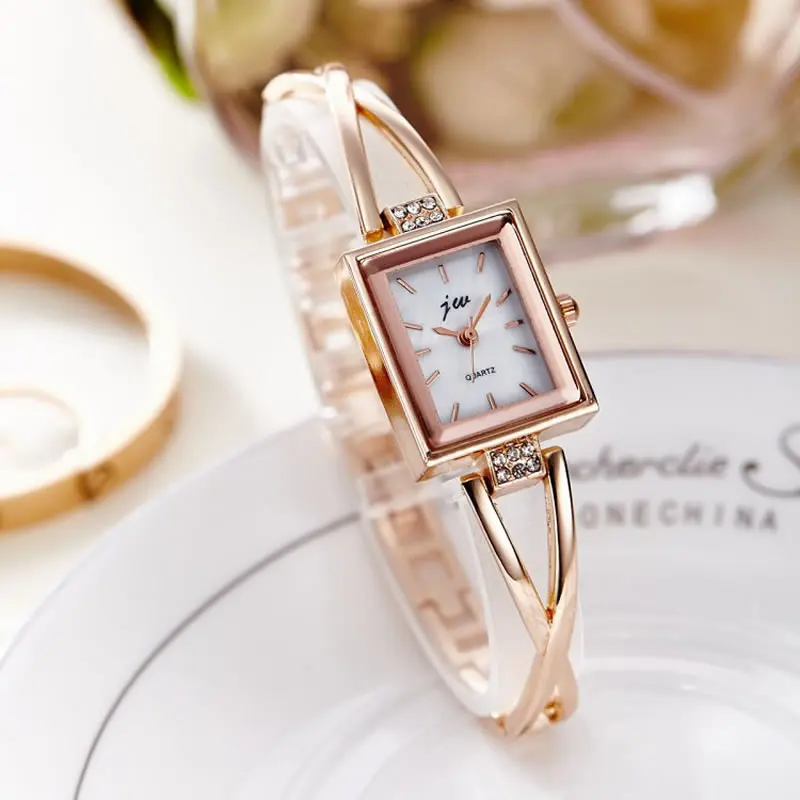 JW бренд Horloge Vrouwen Goud Винтаж Люкс Klok нарукавная повязка Dames Merk люкс Rvs наручные часы |