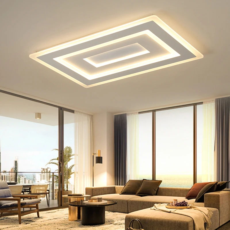 

NEO Gleam Ultra-thin Surface Mounted Modern Led Ceiling Lights lamparas de techo Rectangle acrylic/Square Ceiling lamp fixtures
