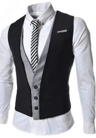 Блейзер Для мужчин 2017 мода костюм жилет брендовая мужская более Сращивание