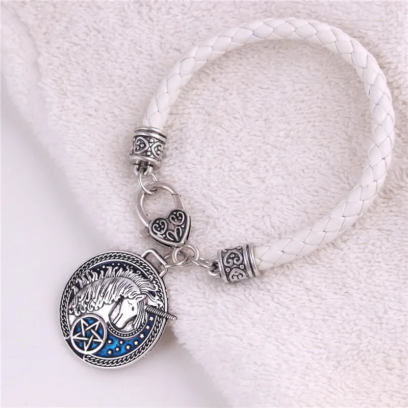 Female Male Jewelry Bracelet Mythical Animal Unicorn And Pentacle With Fashion Enamel Religions Amulet Provide Dropshipping | Украшения и