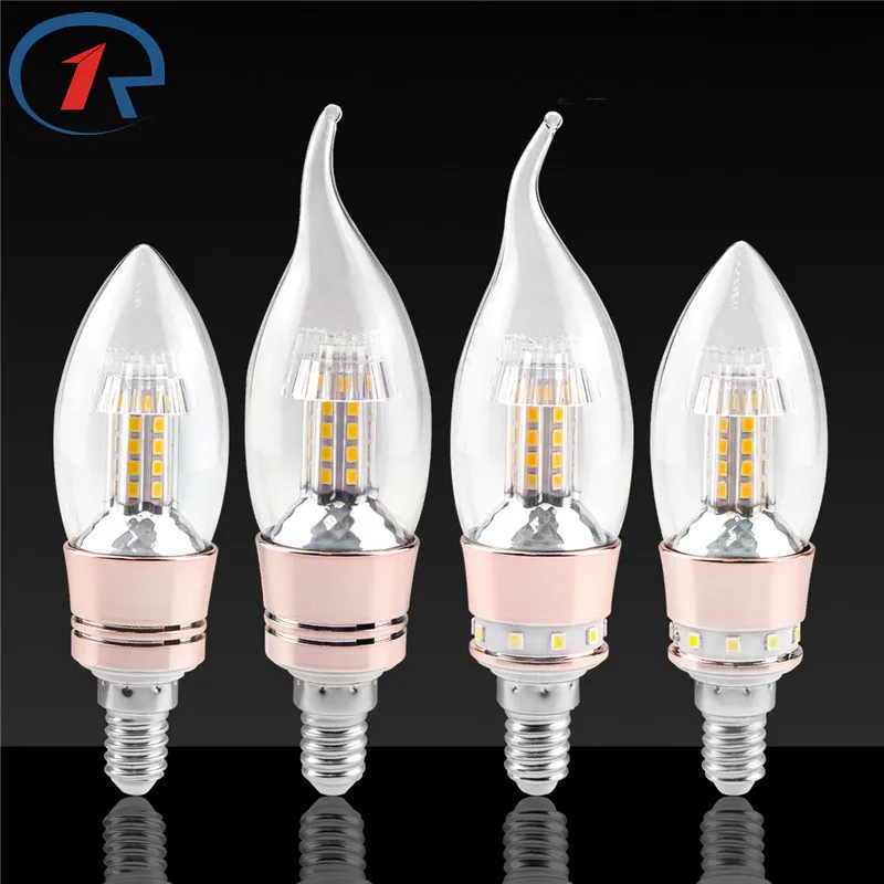 

ZjRight E14 led lamp energy saving lighting bulb 6.4W 8W AC65-260V Interior Lighting restaurant decor mini LED Candle Light Bulb