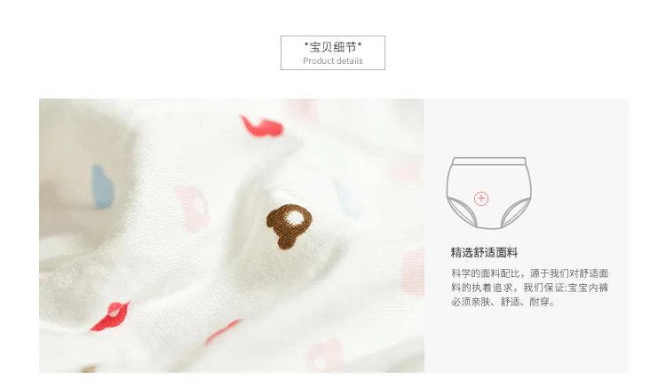 0-7Y Baby Girls Panties Toddler Boys Underwears Infant Cotton Training Reusable Nappy Washable Diapers Cover Cartoon Bread Pants