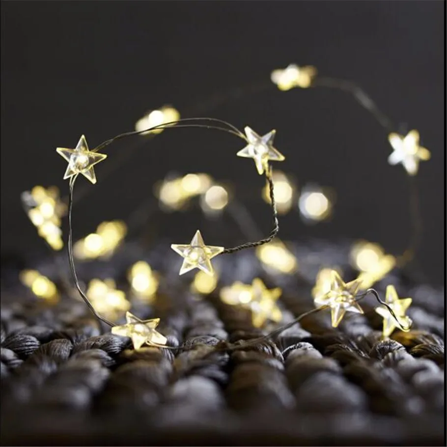 Factory Sales 2M String LED Lights Decoration Fairy Light Battery Operated Waterproof Star Copper Wire Lamp Indoor Outdoor Chris | Лампы и