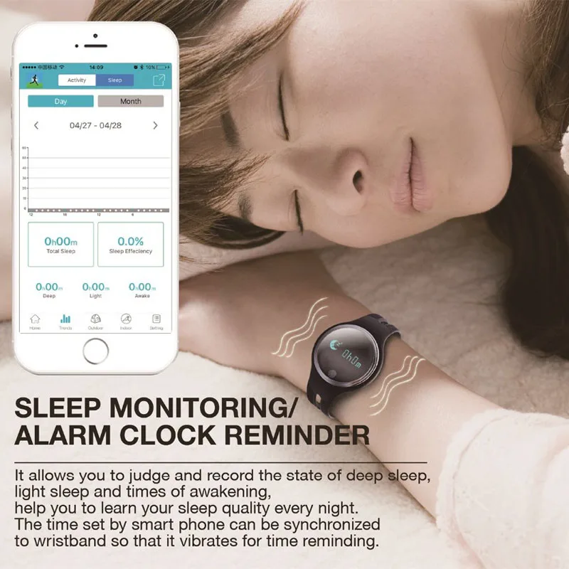 Спортивный фитнес-трекер вибрирующий браслет будильник наручные часы монитор