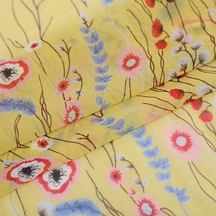 Импортная шифоновая жаккардовая атласная шелковая ткань для модных женщин