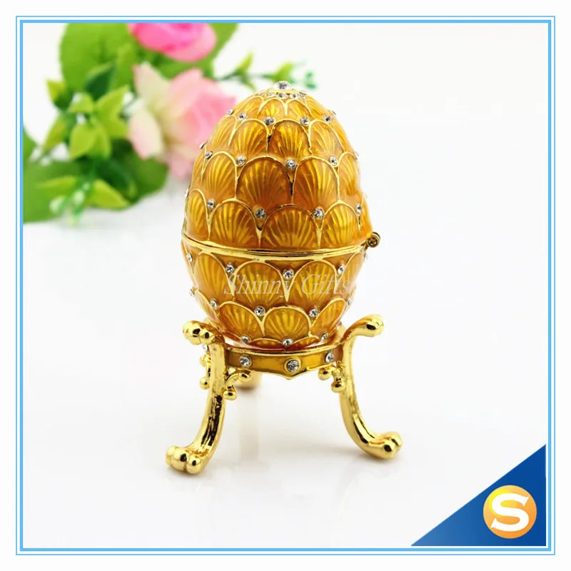 Hand- Painted Vintage Style Faberge Egg with Rich Enamel and Sparkling Rhinestones Jewelry Trinket Box Easter Gifts | Дом и сад