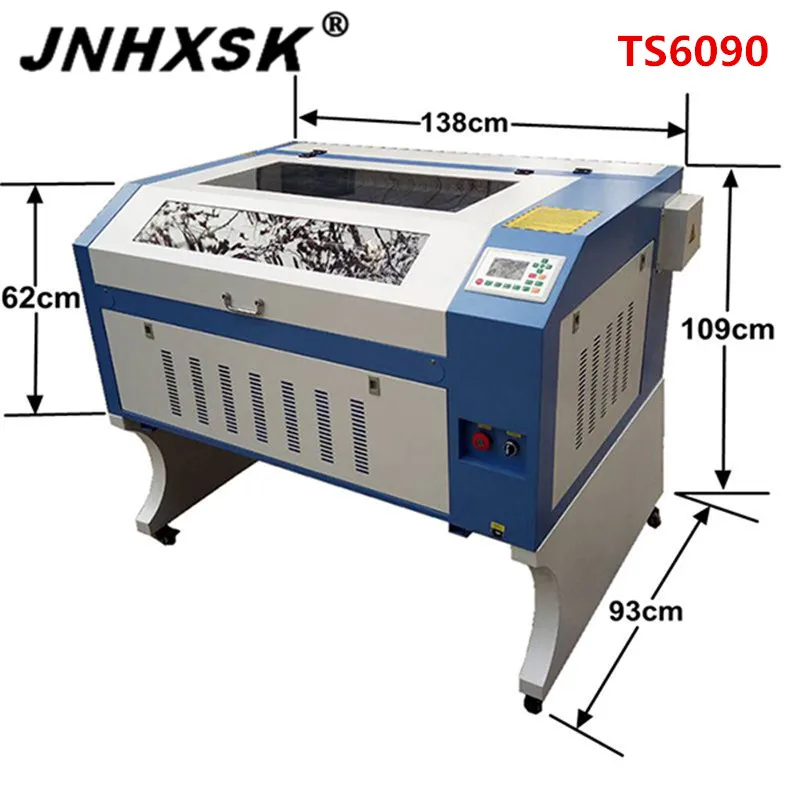 JNHXSK 60 Вт лазерная трубка лазерный гравировальный станок с ЧПУ 6090/9060 Ruida 6442S 110/220V