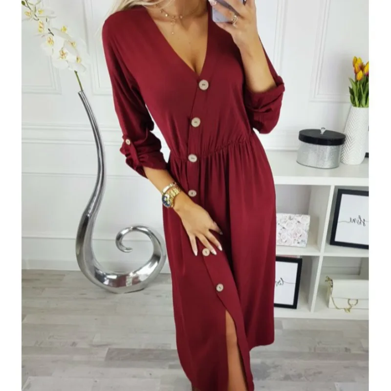 С длинным рукавом для беременных женщин платье Элегантный Многоцветный Новый