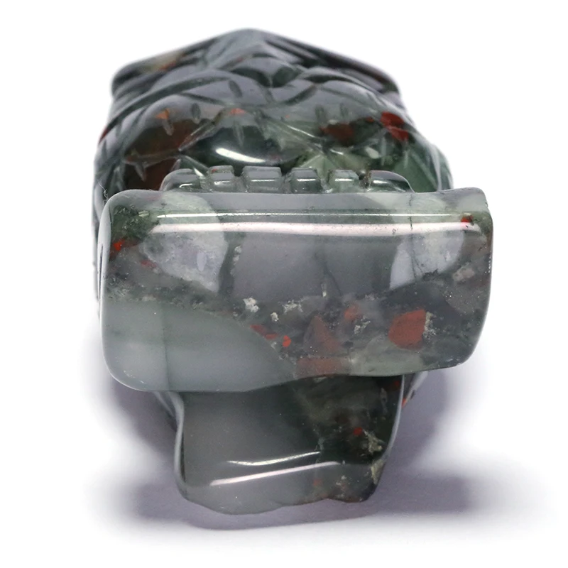 Bloodstone Owl Statue Handmade Powder Crystal Stone Animal Carved Eagle Crafts Realistic Healing Decor Home Ornament Art | Дом и сад