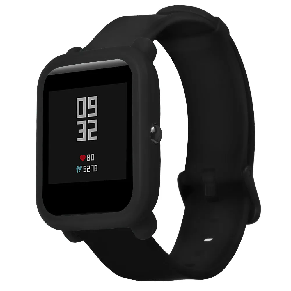Мягкий защитный чехол + 3 шт. Защитная пленка для экрана часов Huami Amazfit Bip Younth тонкая