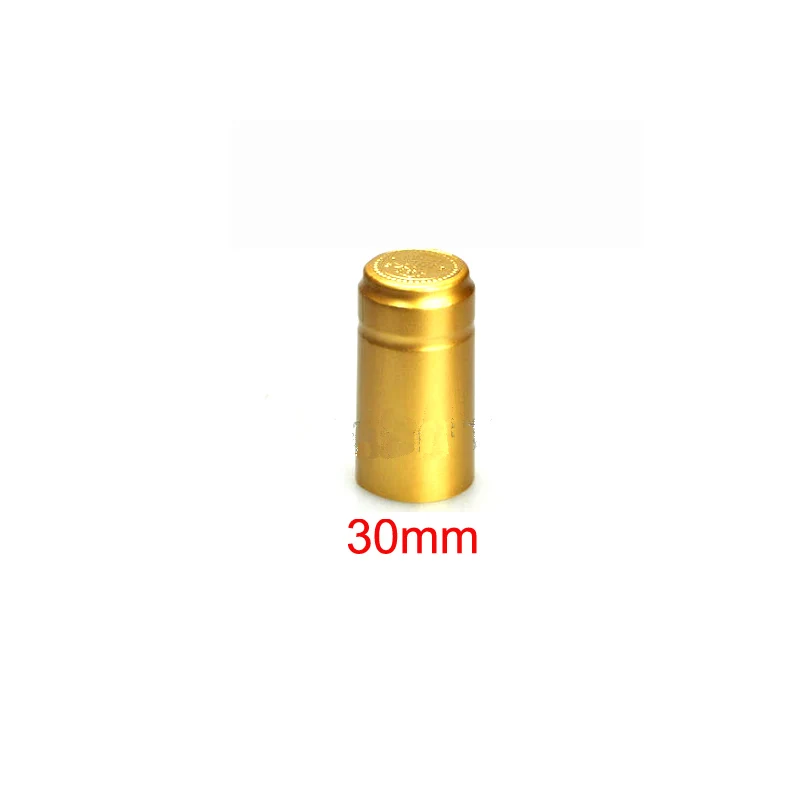 Gold 30mm 100 шт ПВХ термоусадочная крышка импортный ряд материала для домашнего пивоварения красное вино бутылка уплотнение бар DIY аксессуары - Цвет: Gold 30mm