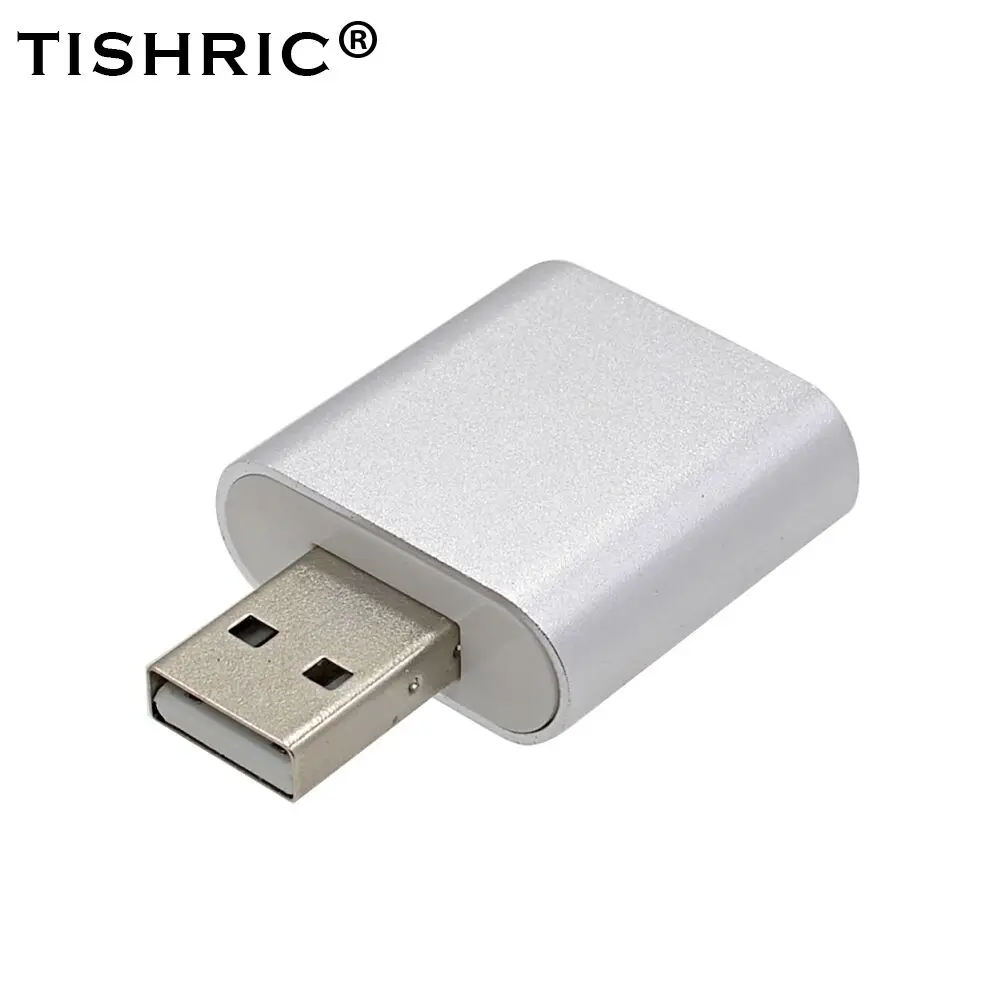 TISHRIC 3D звук USB звуковая карта Внешний 7,1 3,5 мм разъем USB 2,0 для микрофона наушников аудио адаптер для Mac компьютера Android