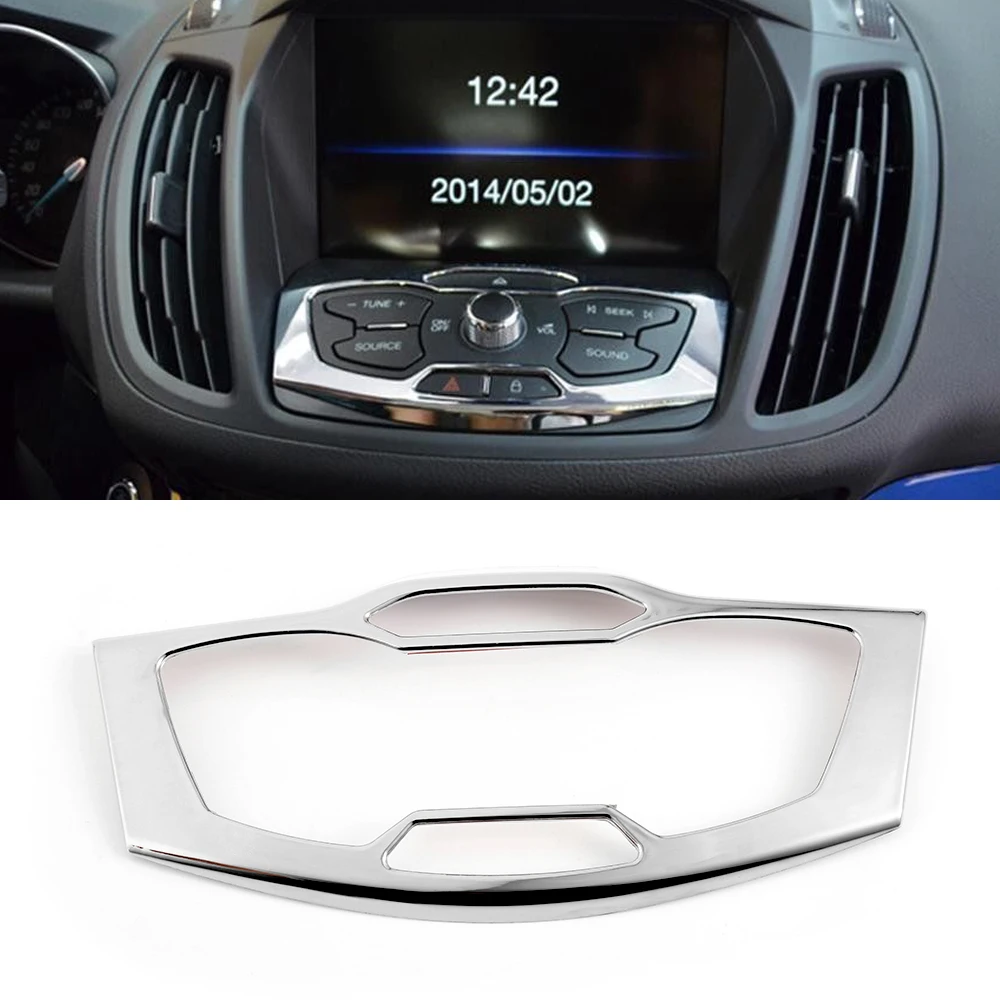 Для Ford Escape Kuga 2013 2014 2015 2016 хром центральное управление Navi центральная консоль