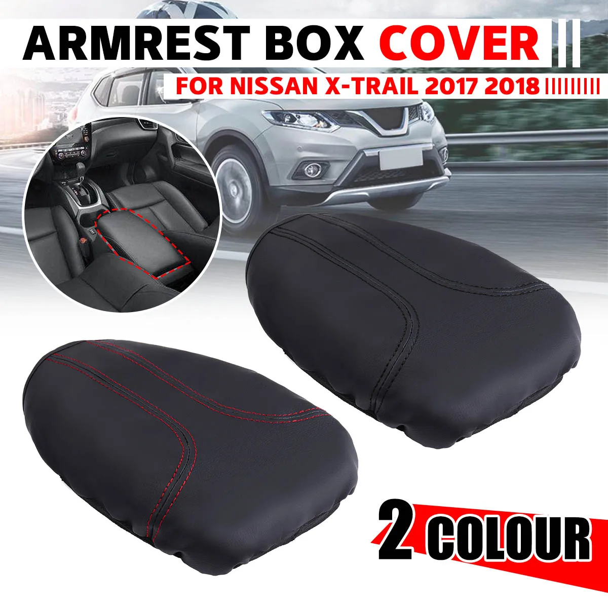 Подлокотник для автомобильного сиденья чехол из искусственной кожи Центральная консольная панель защита для Nissan X-Trail