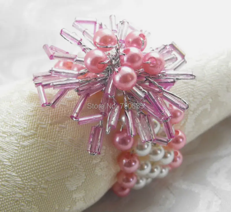 

pearl flower napkin ring, wedding decoration napkin holder