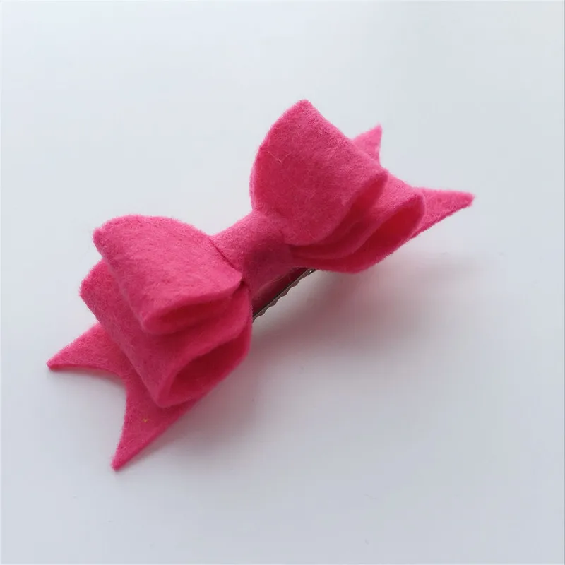 Новые модные фетровые банты-зажимы 3-слойные банты с блестками для фото реквизит