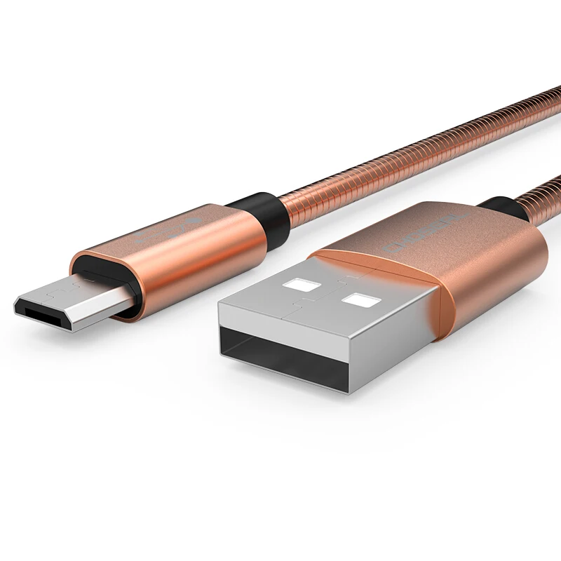 CHOSEAL Micro USB кабель высокоскоростной 2,0 USB мужчина к Micro USB синхронизация и зарядка металлический кабель для samsung Xiaomi Android смартфон