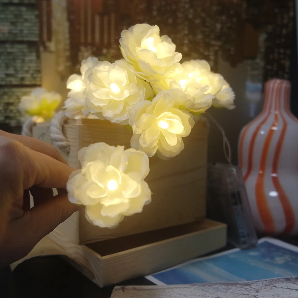 DIY Цветочный светильник для украшения свадебной вечеринки с питанием от батареи, цветочный подарок на день Святого Валентина, ваза цветочное украшение