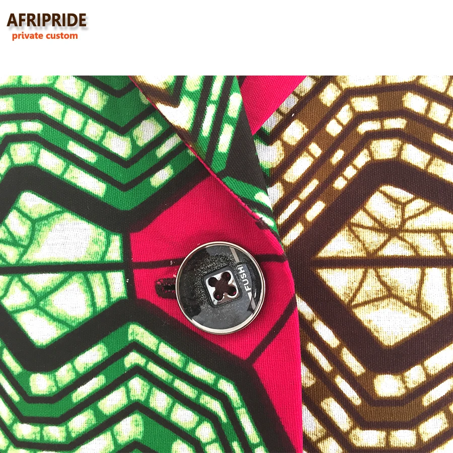 2020 Африканский женский костюм из двух частей AFRIPRIDE private custom coat + брюки до колена