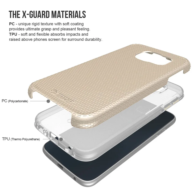 TOIKO X Guard TPU PC задняя крышка чехол для Samsung Galaxy S6 двухслойный противоударный телефон