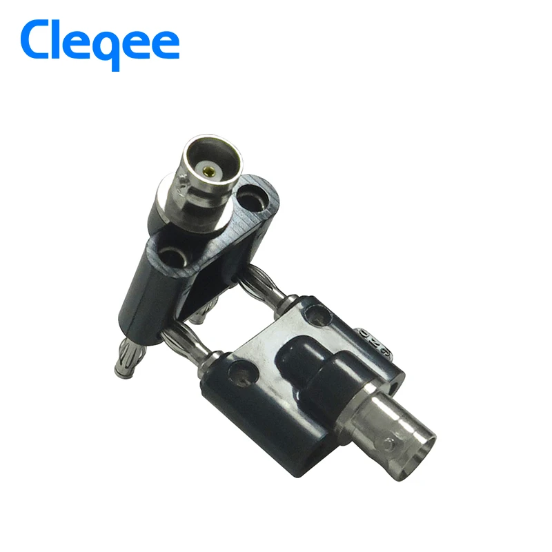 Горячий Cleqee P7006 1 шт. адаптер BNC Гнездовой разъем для двух двойных 4 мм соединитель