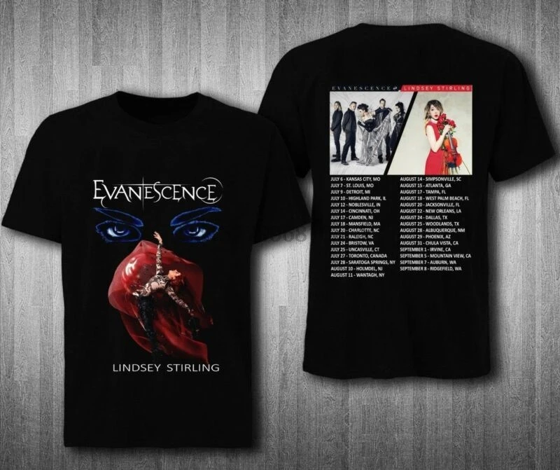 Футболки Evanescence and Lindsey Stirling Tour|Мужские футболки| |