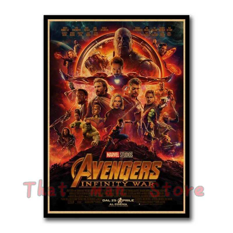 Marvel Фильм Мстители Бесконечность войны танос стражи постер стены Painitng для комнаты прозрачная художественная картина Наклейка на стену без рамки