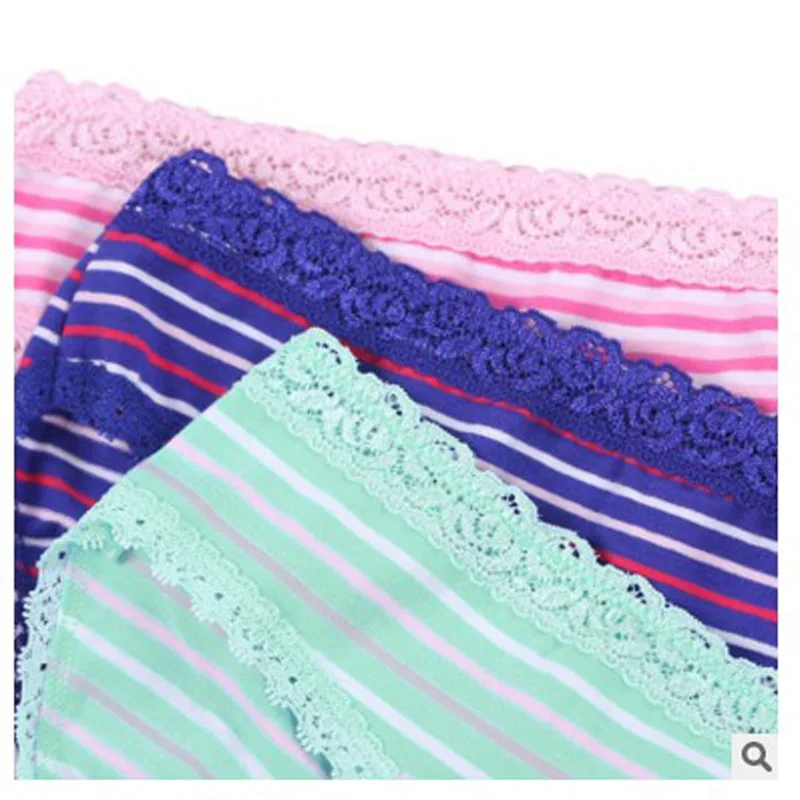 Трусы женские хлопковые кружевные 3 шт.