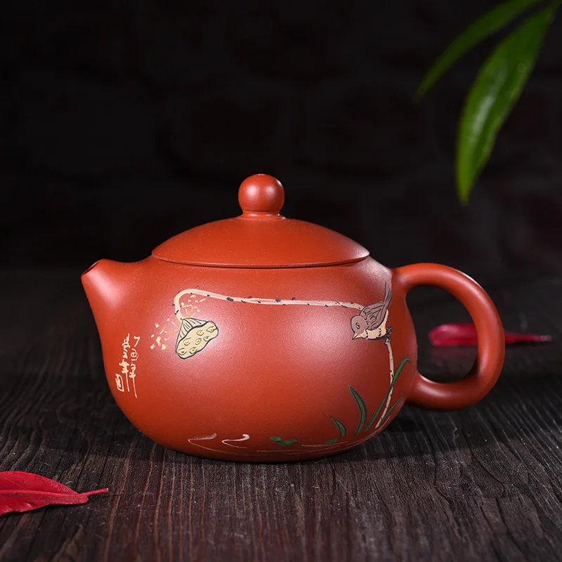 

230ml Genuine Yixing Zisha Tea Pot Famous Handmade Raw Ore Zhu Mud Lotus Seeds Xishi Teapot Kung Fu Tea Kettle Free Shipping