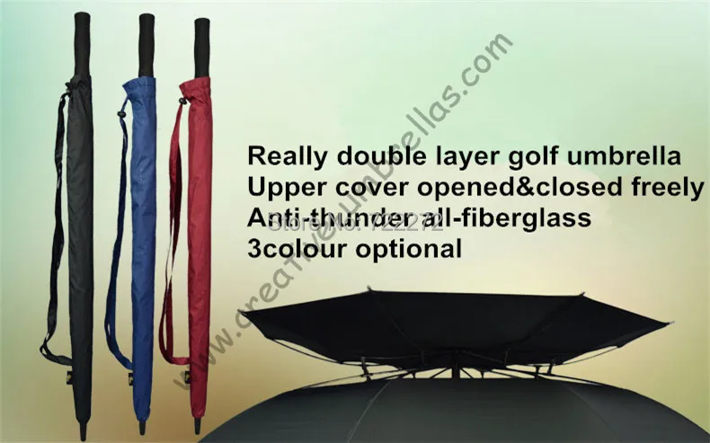 Прямые антистатические зонты для гольфа 2 шт./лот настоящая двухслойная