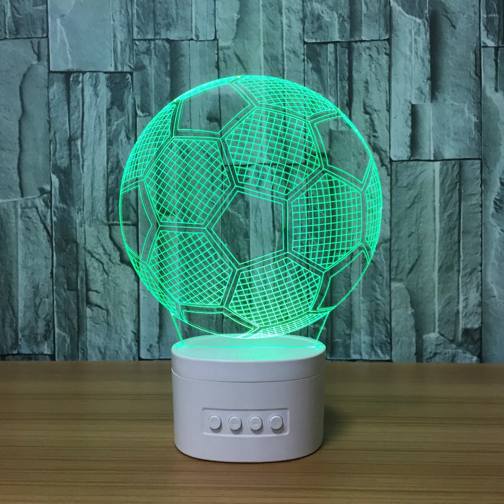 Newet Bluetooth динамик стиль с черепом 7 цветов изменить 3D стереовидение ночник для рабочего стола музыкальный плеер ночник