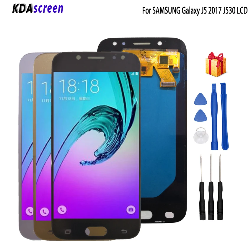 Протестированный AMOLED для SAMSUNG Galaxy J5 2017 J530 J530F ЖК дисплей кодирующий
