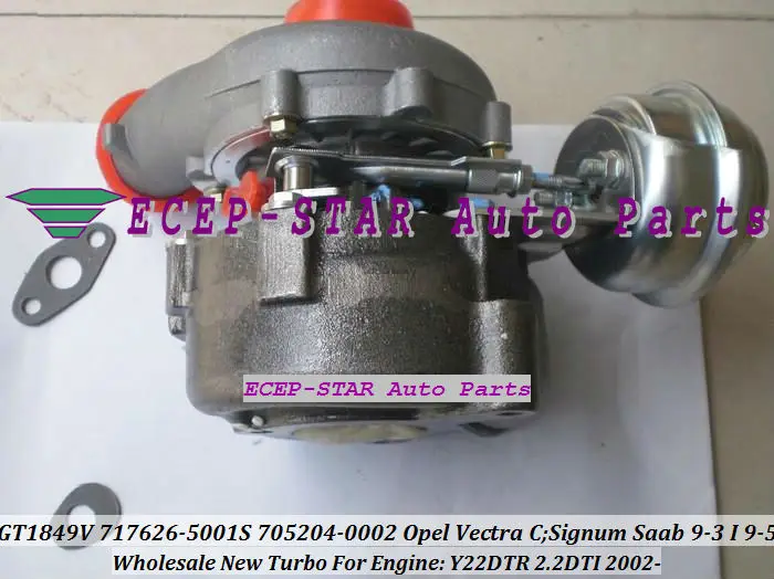 Турбокомпрессор GT1849V 717626 717626-5001S 705204-0001 для Opel Vectra Zafira Astra Signum SAAB 9-3 9-5 9 3 5 Y22DTR 2.2L