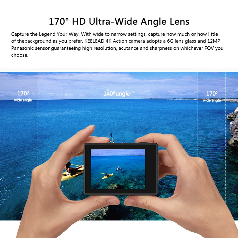 KEELEAD 4 K экшн камера 1080 P 60fps 12MP с WiFi 2 0 &quotэкраном 170 широкоугольный объектив