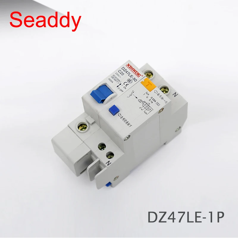 DZ47LE-63 1P 6A 10A 20A 25A 40A 50A 60A 63A 230V выключатель остаточного тока защита от утечки по току