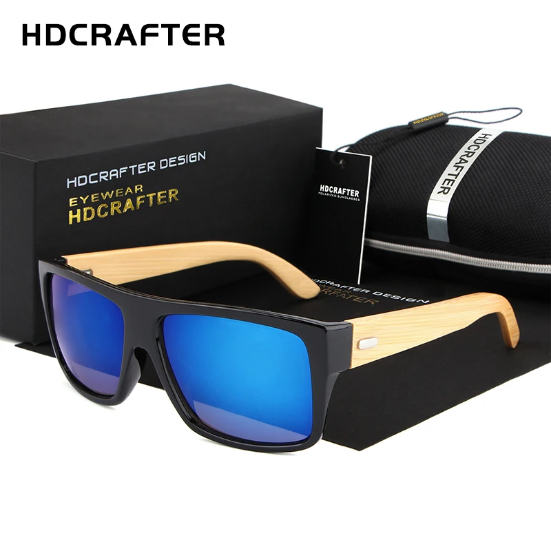 HDCRAFTER 2017 ретро деревянные солнцезащитные очки мужские бамбуковые для женщин и