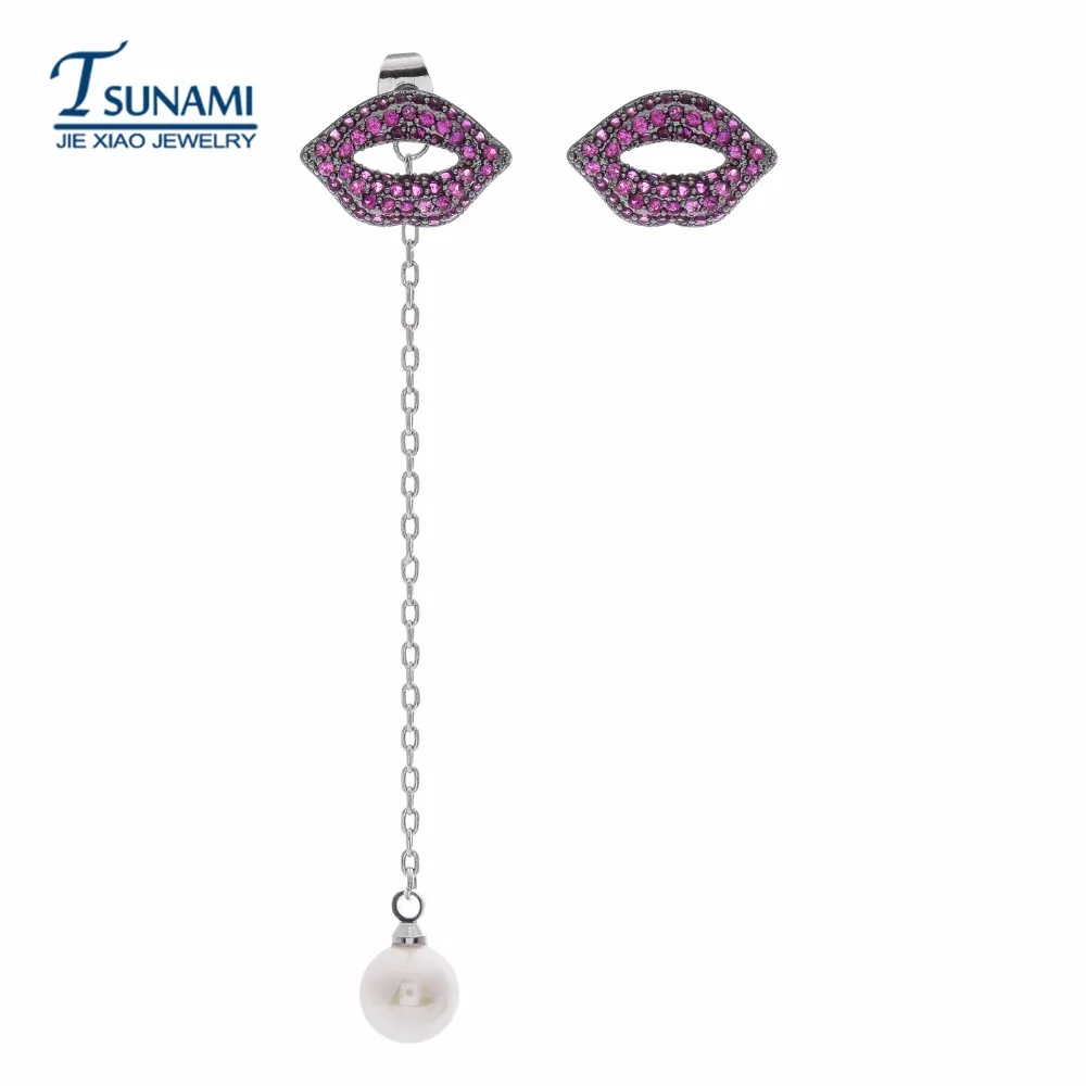 Известный бренд губ жемчужные серьги из циркона новые модные представляет собой