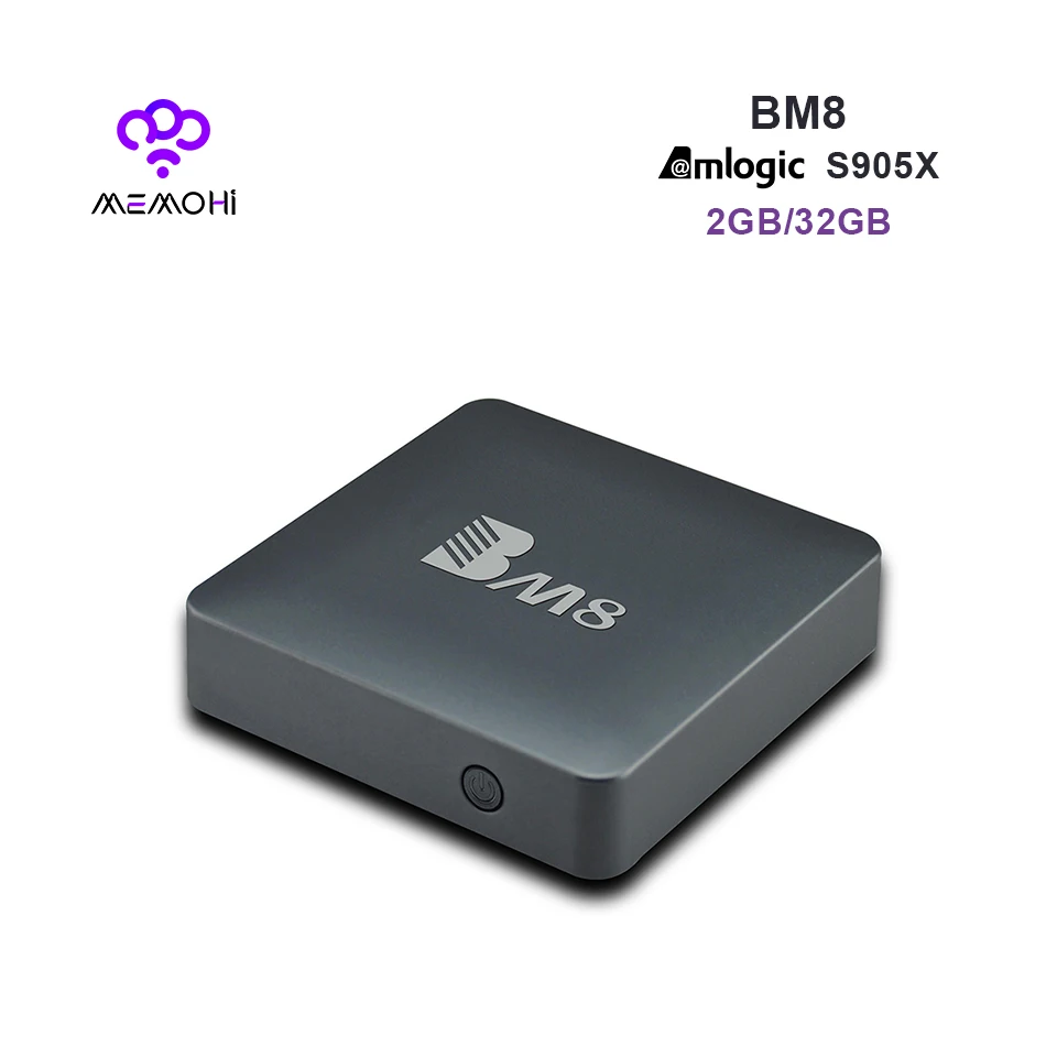 BM8 tv Box Android6.0 marshmallow Amlogic S905X четырехъядерный 2G 32G поддержка OTA обновление Wifi Bluetooth 4K 17,0 H.265 1080P - Цвет: BM8 32GB