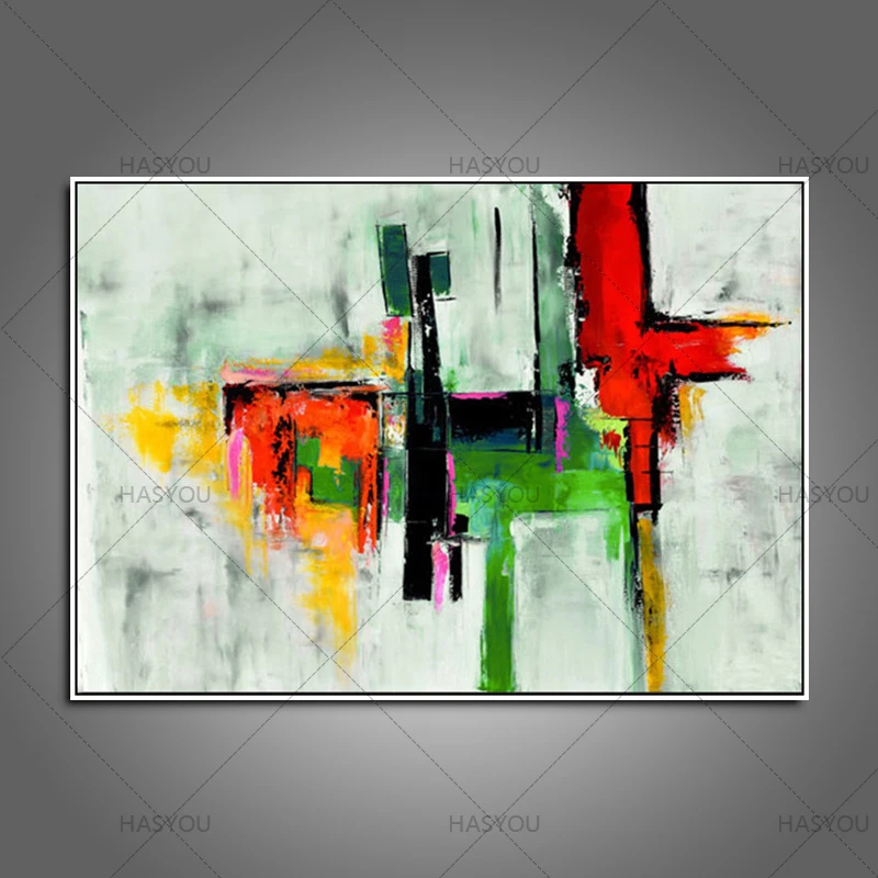 Nframed Великолепный красный и зеленый цвет холст стены Книги по искусству