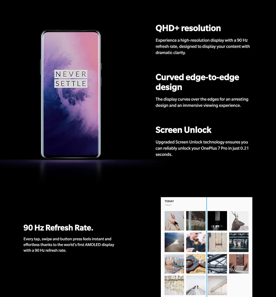 Смартфон Oneplus 7 Pro с глобальной ПЗУ, 6 ГБ, 128 ГБ, Snapdragon 855, 6,67 дюйма, AMOLED экран, 48мп, тройная камера, 30 Вт, зарядное устройство, NFC, 4000 мА/ч