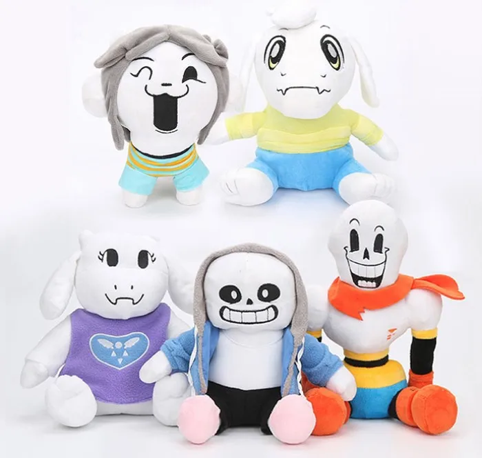 Аниме Undertale плюшевые игрушки Санс и папирус из сказок подземелья Asriel Toriel Мягкие